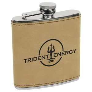 6 OZ LGHT BRWN LTHR FLASK