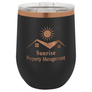 12 OZ BLK/ROSE GLD STMLSS