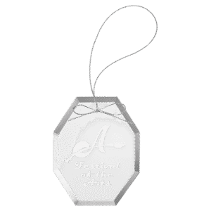 3.75"OCTGN CLR GLS ORNMNT