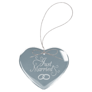 3" HEART CLR GLASS ORNMNT