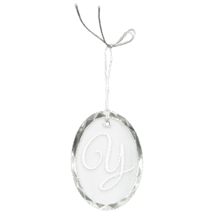 3"CRY FACET OVAL ORNAMENT