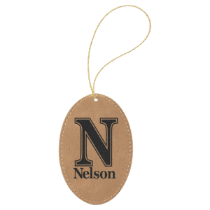 3X4.5"LT BRWN OVL ORNAMNT