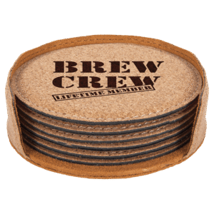 4" ROUND CORK COASTER SET